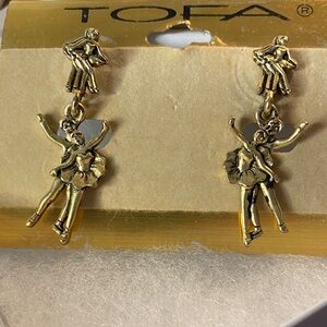 5 for $15 Gold Ballet Earrings